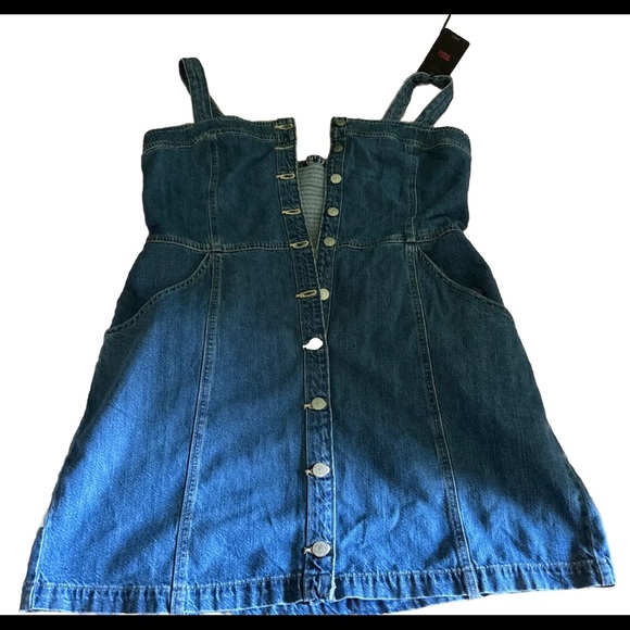 Levi's Women's Drea Dress - Medium Wash XL - Picture 3 of 6